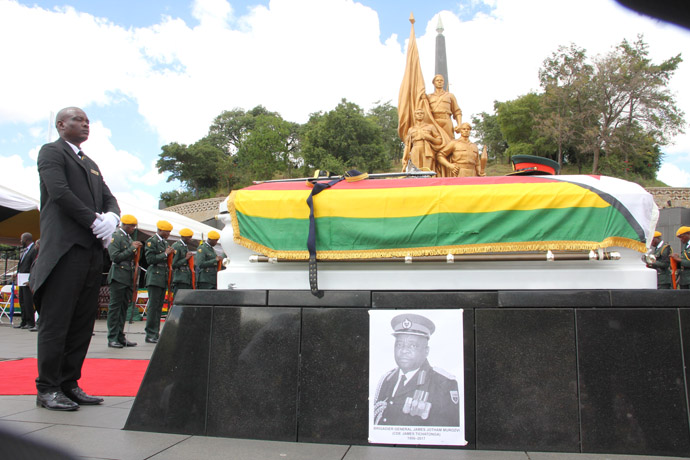 The casket at the Tomb of the Unknown Soldier