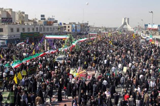 Iranians attend a rally in Tehran’s Azadi Square. — Al Jazeera