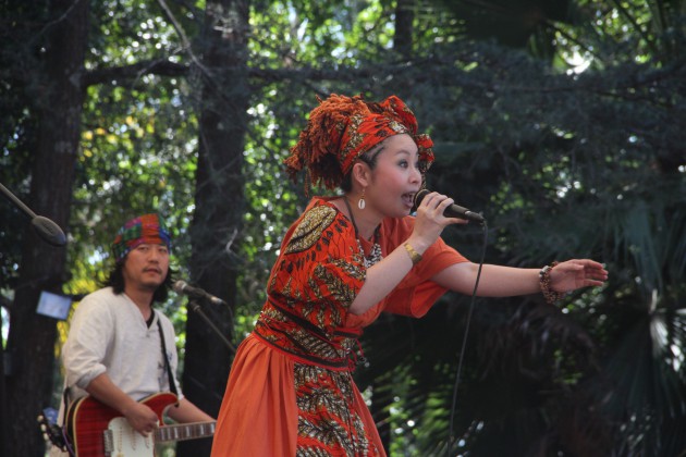 Iyco performs at Hifa earlier Tuesday