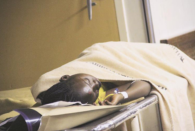A 10-year-old girl battles for her life at Parirenyatwa Hospital. - Picture by Munyaradzi Chamalimba
