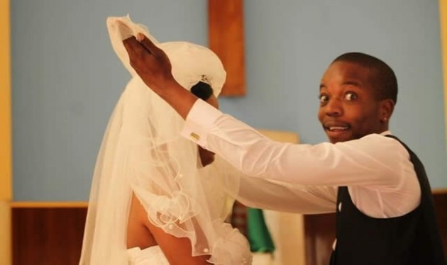 Sharon Macheso and Kuda Munetsi during the wedding