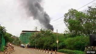 Footage from Westgate showed smoke rising from the building. – Reuters.