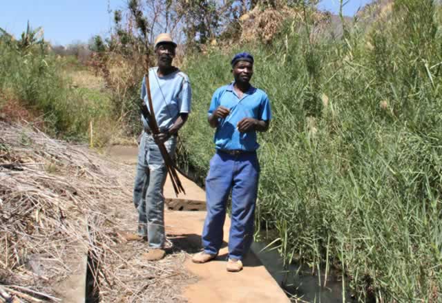 NO GO AREA . . . Kimpton Mutambara (left) and his son Matekenye