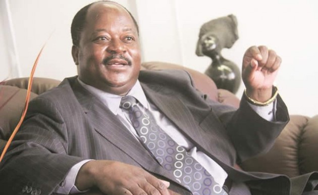 A HOPEFUL MAN . . . Sport, Arts and Culture Minister Andrew Langa talks to The Herald at his offices in Harare yesterday following his meeting with ZIFA board members