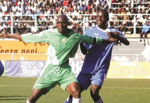 A RELIEVED MAN . . . Leonard Tsipa (left) escapes suspension