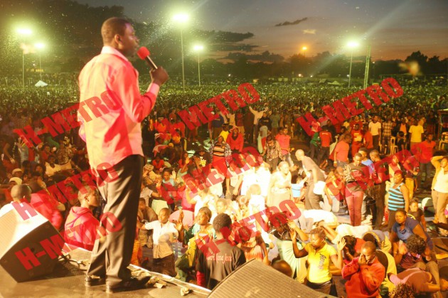 Prophet Magaya at the crusade last night. (Pic:H-Metro)