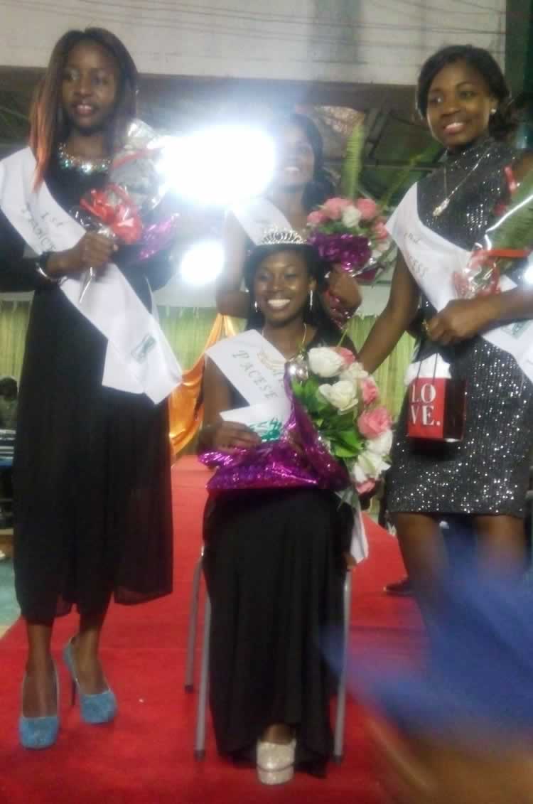 Miss Pacesetter Audrey Rumbidzai Chidziva flanked by First Princess, Faith Kapondo (left) and Second Princess Rufaro Ndagurwa