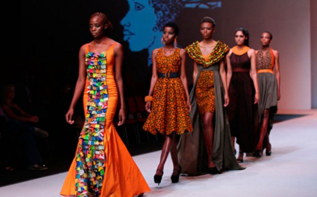 scenes from a fashion show held recently in Congo