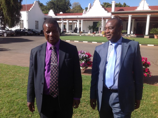 Marondera East MP, Cde Jeremiah Chiwetu and his Hwedza South counterpart, Cde Michael Madanha arrive at State House
