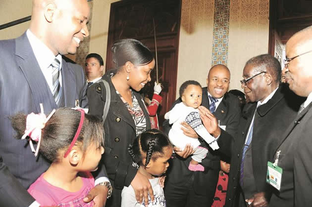 The president meets embassy staff