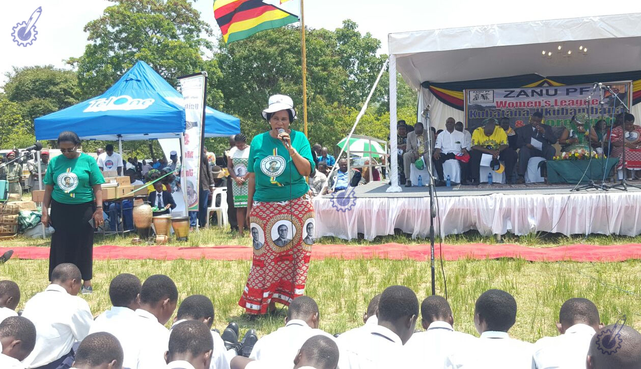 EARLIER ON: Cde Sarah Mahoka leading Bible reading.