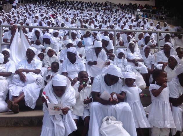 Members of the Apostolic sects among those gathered at the NSS (Pic by Lloyd Gumbo)