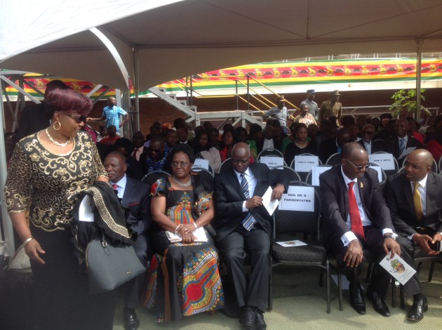 Ministers take their seats at the NSS (pic by Lloyd Gumbo)
