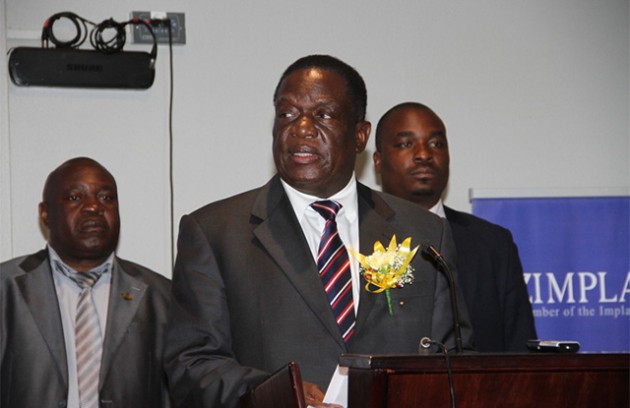 Vice President Emmerson Mnangagwa speaks at the Office of the President and Cabinet/The Herald Business Ease of Doing Business symposium held in Harare last week