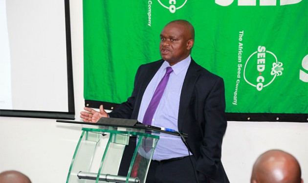 Seed Co Limited group chief executive Morgan Nzwere makes a point during the company’s analyst briefing last week