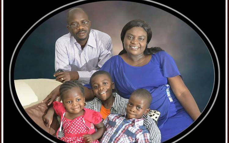 Mrs Muregi-Pundu with her husband and children