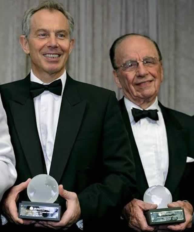 Tony Blair (left) and Rupert Murdoch