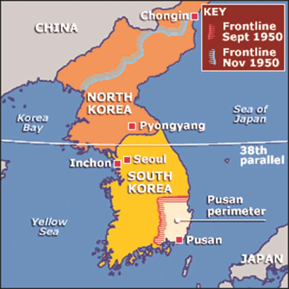 The myth of a “good” Korea (the south) and a “bad” Korea (the north) was invented by the Americans in 1945.
