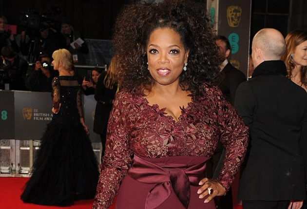 Oprah ‘stitched’ into gown for BAFTAS