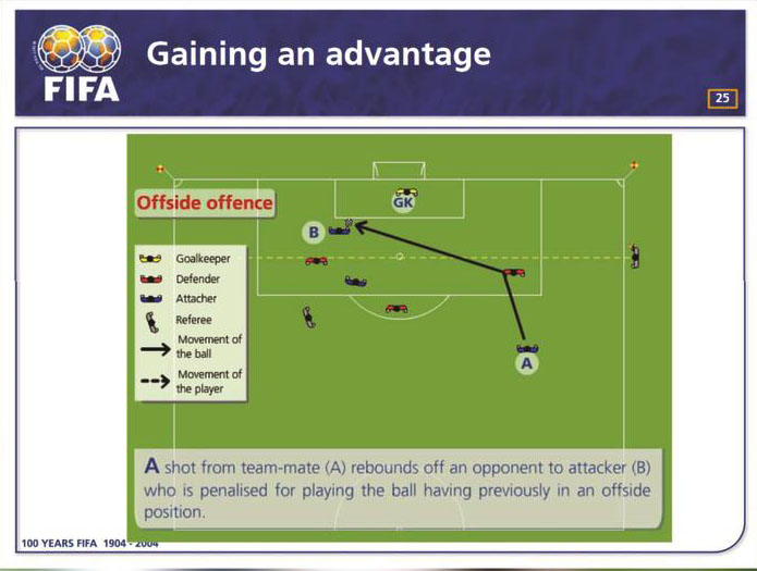 IN BLACK AND WHITE . . . This FIFA graphic explains the key event that led to the chaos at Barbourfields yesterday