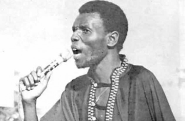 Oliver Mtukudzi in the early days of his career