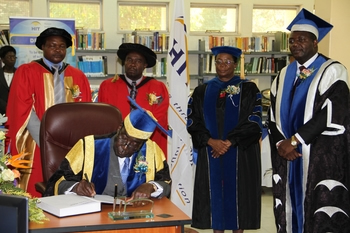 President Mugabe caps 182 HIT students