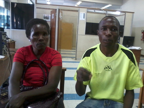 Brian Masiyakurima (right) and his mother, Rhomana Dhimba