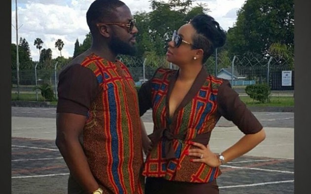 Pokello and Elikem in matching outfits