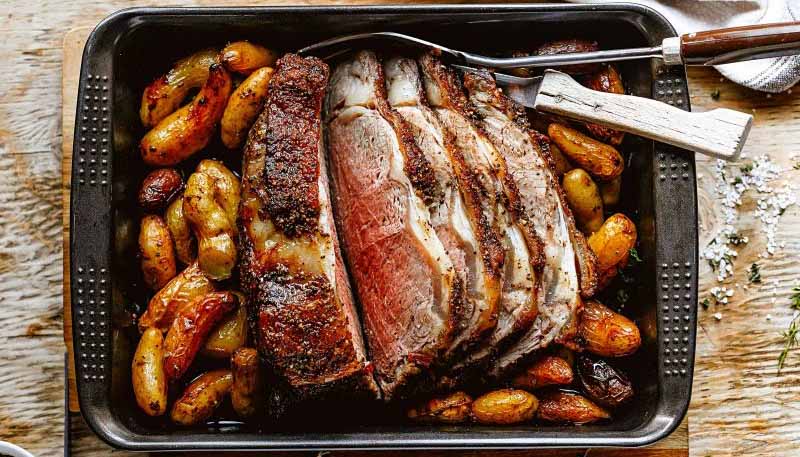 Making pot roast potatoes