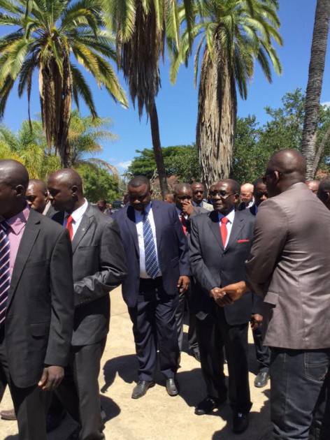 President Mugabe arriving at Kutama.Pic by Simiso Mlevu