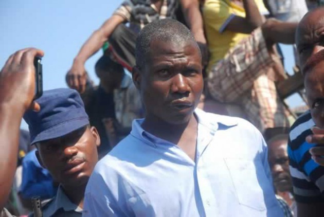 Proud Mupambwa shortly after his arrest