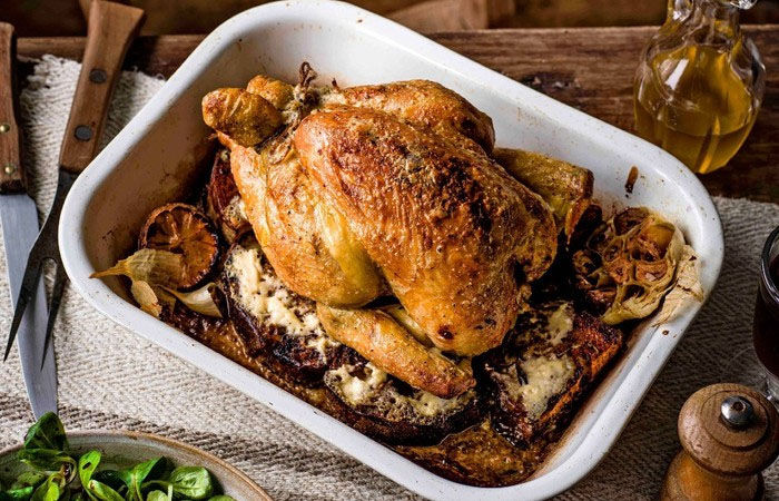 Sunday roasted chicken dinner for a change