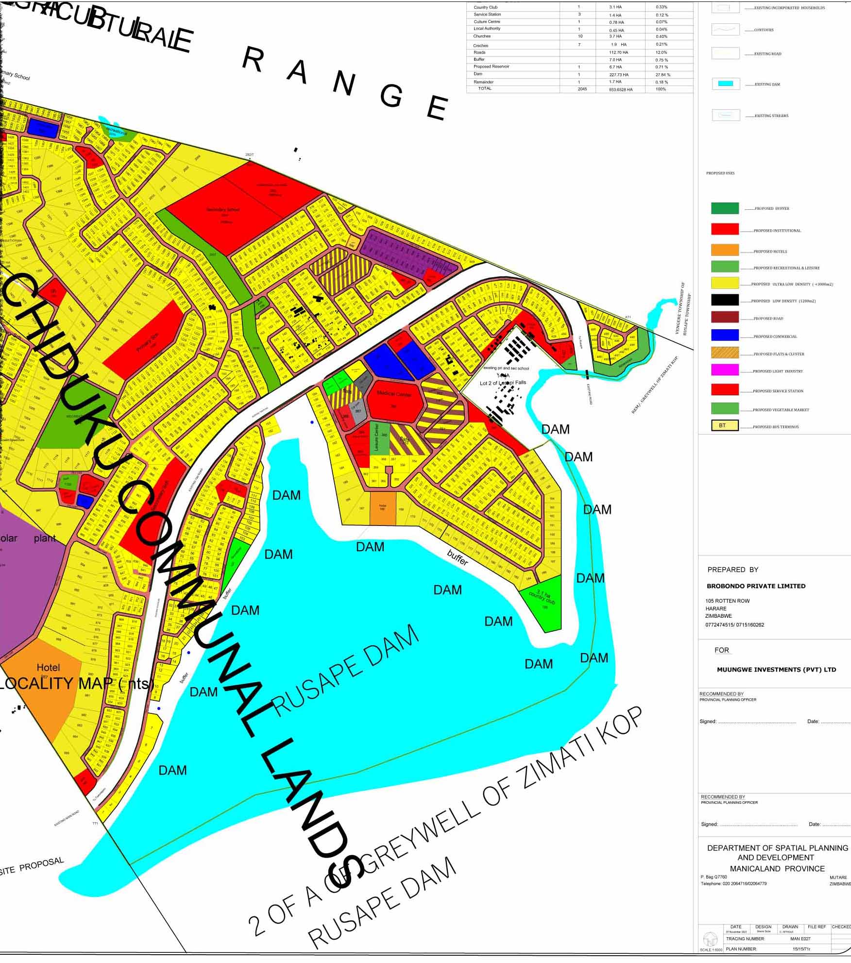 Waterfront housing scheme for Rusape