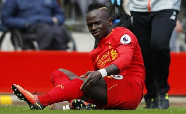 GROUNDED . . . Liverpool star Sadio Mane will miss the rest of the season due to a knee injury
