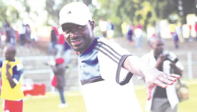 PERFECT MOMENT . . . Saul Chaminuka holds all the aces going into the final game of the Castle Lager Premier Soccer League race against CAPS United at Gwanzura on Sunday