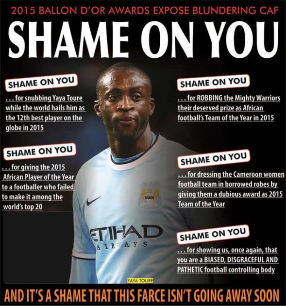 SHAME ON YOU CAF