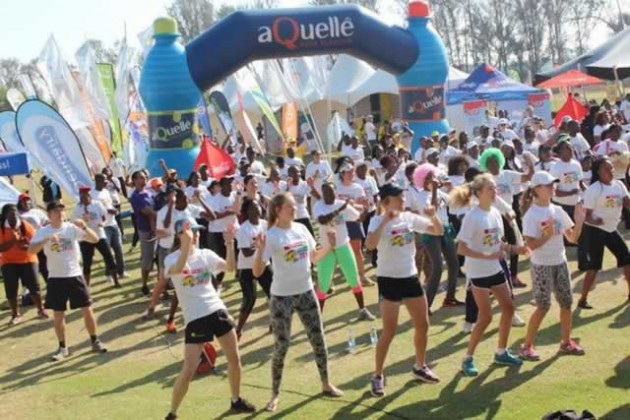 FOR A WORTHY CAUSE . . . Some of the Spar Fun Run participants
