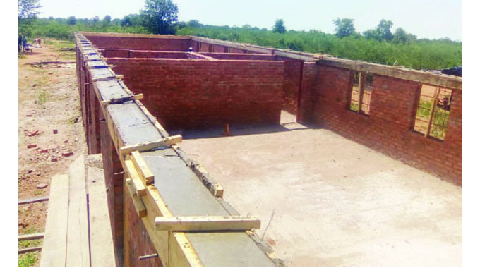 Sabasi classroom block at advanced stage