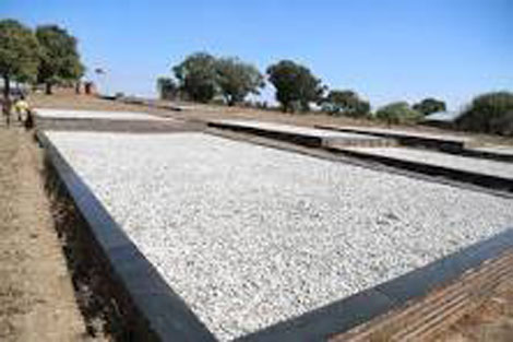 Some of the mass graves at the Chimoio Shrine in Mozambique