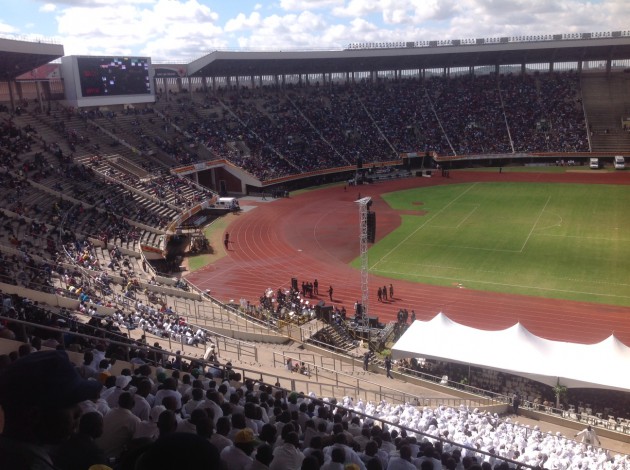 Members of the Apostolic sects among those gathered at the NSS (Pic by Lloyd Gumbo)