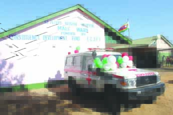 The hospital now has an all-terrain ambulance