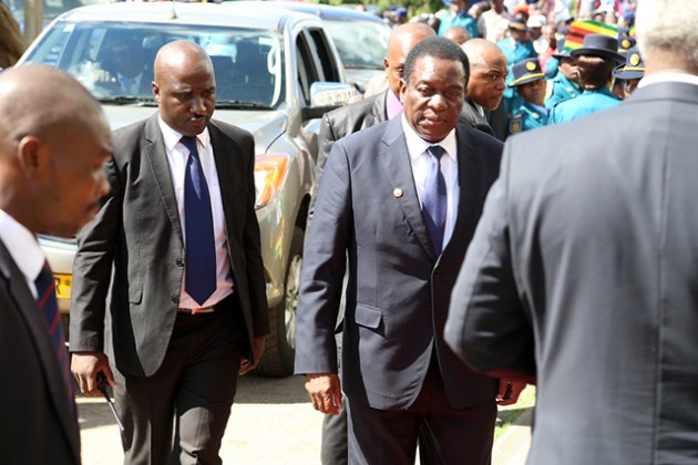 Vice President Mnangagwa arrives at Stodart Hall in Mbare