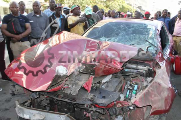 The wreckage of Stunner’s vehicle - All pictures by Wilson Kakurira