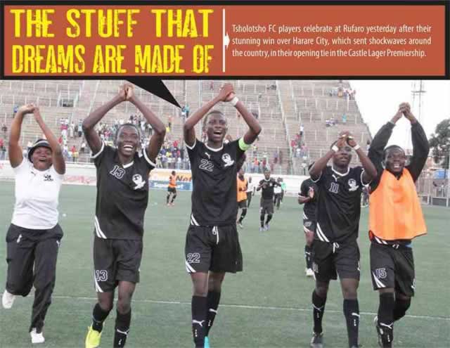 And there was that boundless joy, from Tsholotsho FC players, celebrating three points that carried their weight in gold