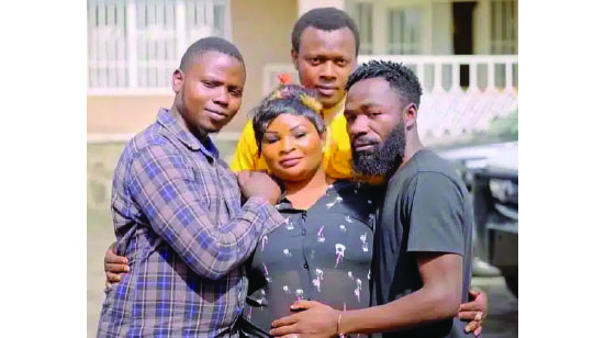 Tanzanian woman shows off her three husbands