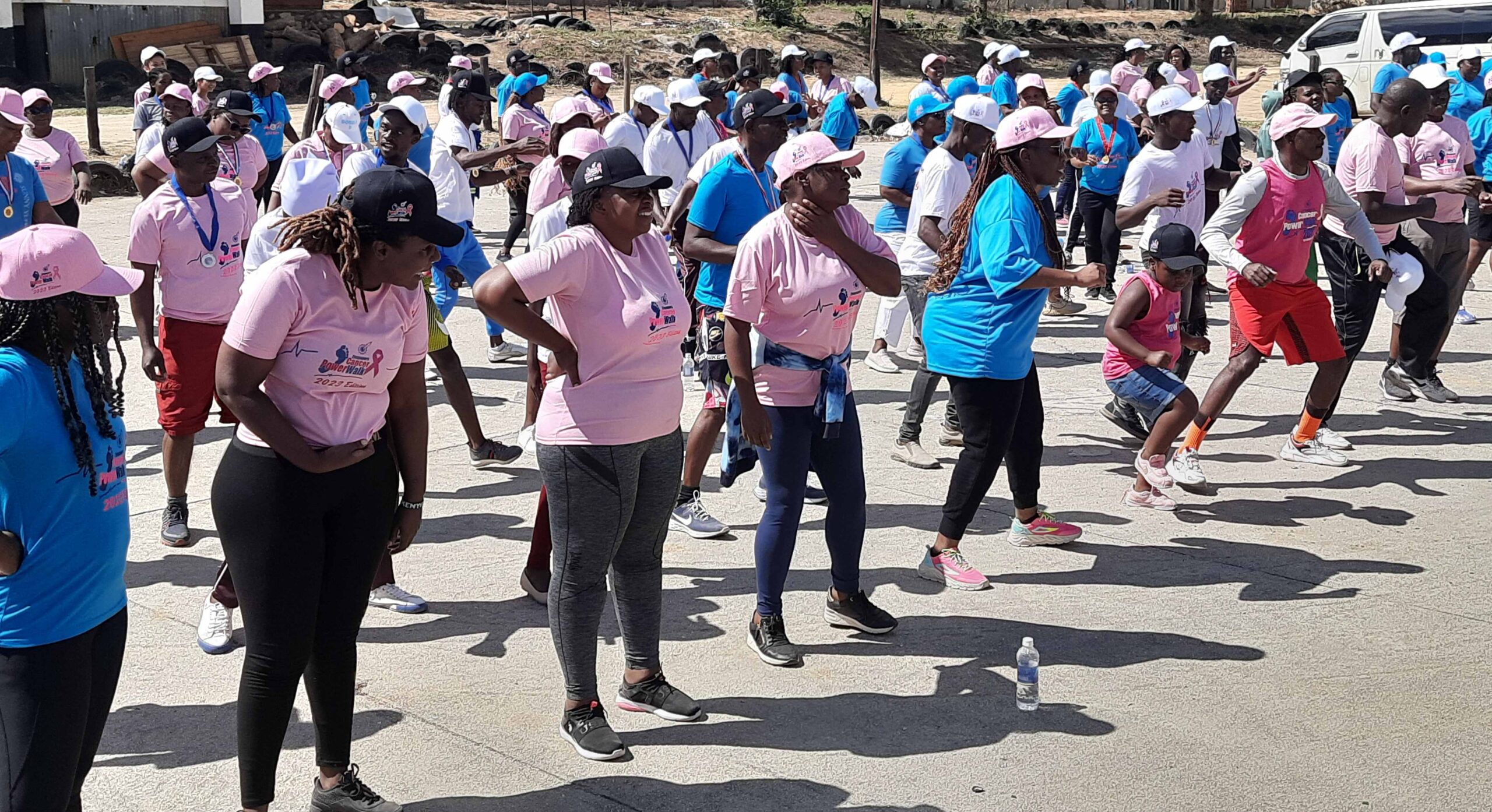 Participants during the aerobics and zumba session