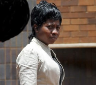Tendai Ganyani arrives at the Harare Magistrates’ Courts yesterday