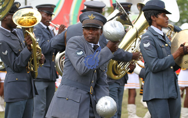 The-Airforce-band-perfoming-at-the-World-Radio-day-celebrations-at-Takashinga-Grounds-in-Highfield.