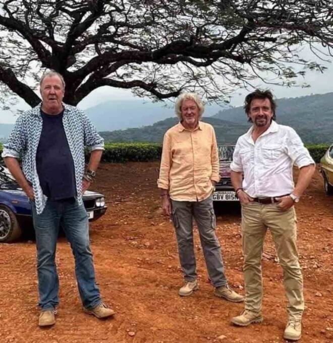The Grand Tour Crew - Jeremy Clarkson, James May and Richard Hammond at Mufirimboyi Tree
