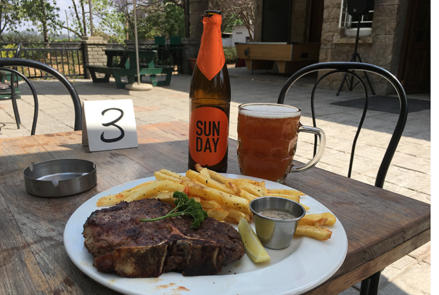 The Rock's T-Bone Steak and a craft beer
